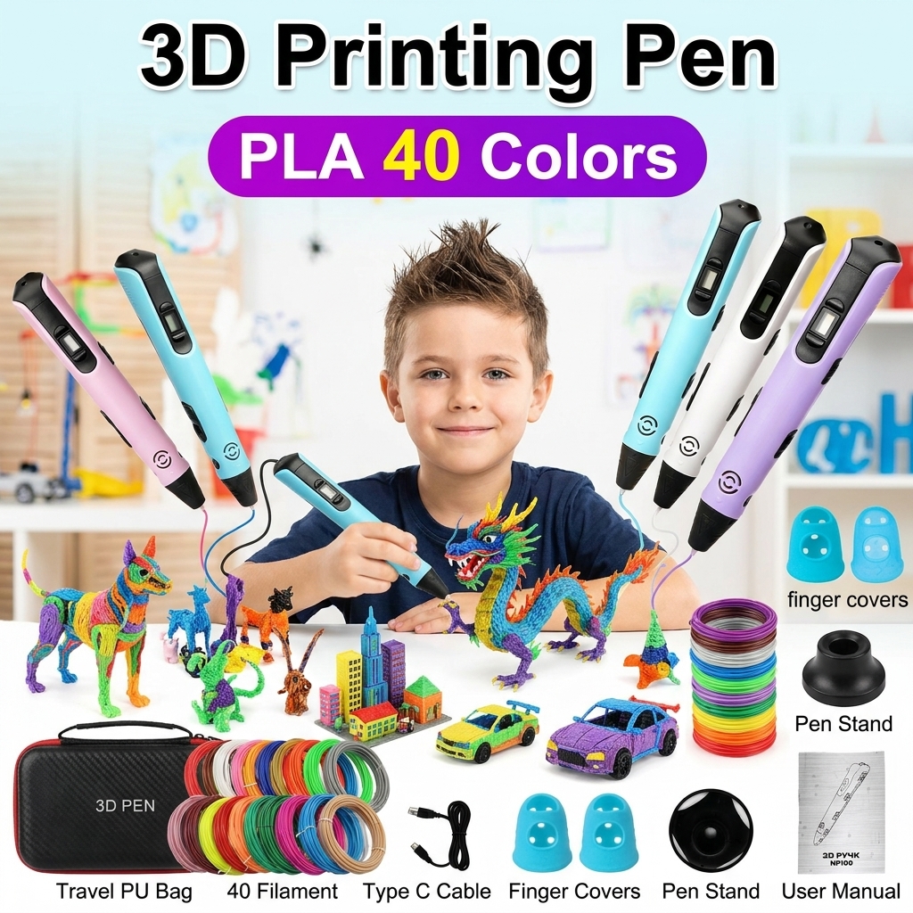 3D Printing Pen For Kids - 3D Printing Pen Kids with LCD