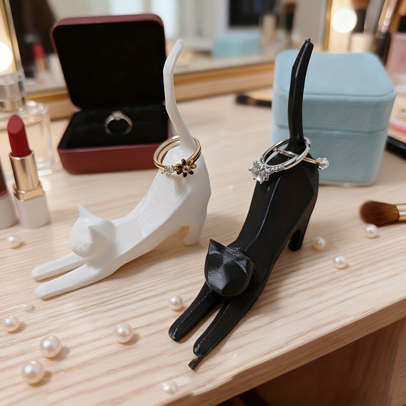 3D Printing Ring Holder - 3D Printed Cat Statue Ring Holder