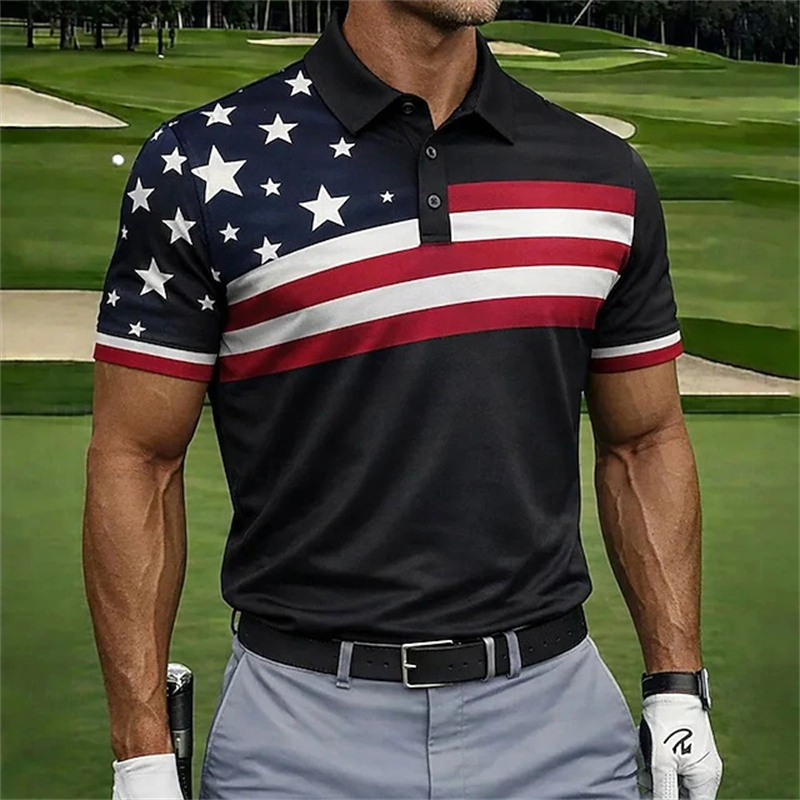 3D Printing Usa - New USA American Flag Polo Shirt