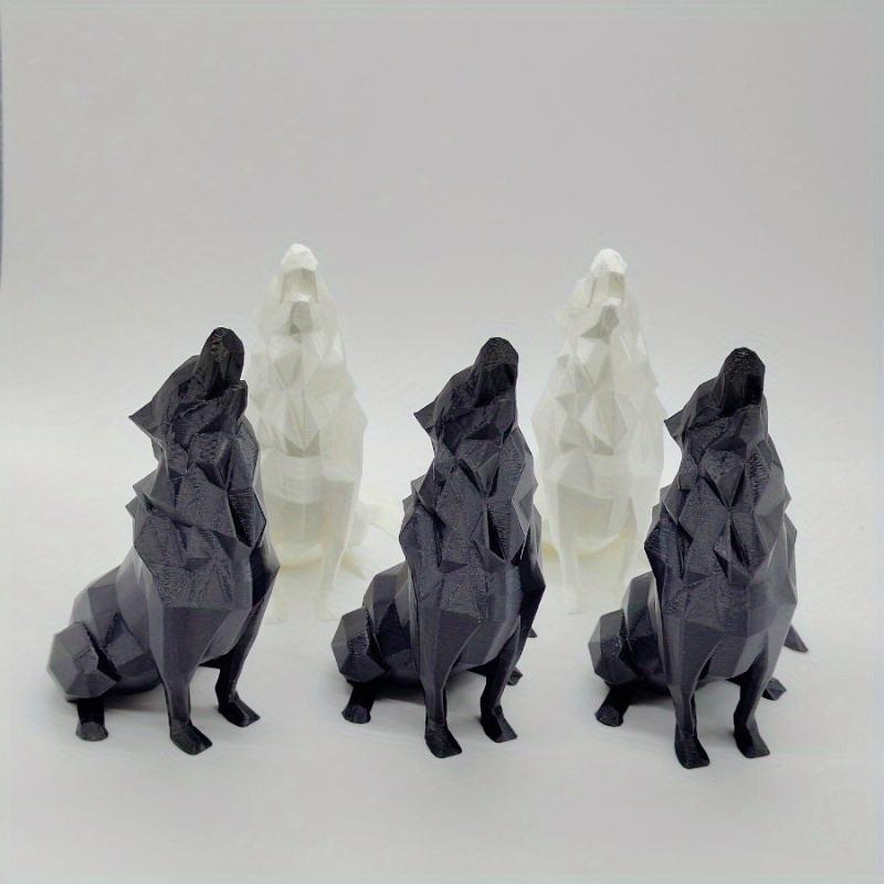 3D Printing Use - Modern Abstract Geometric Wolf Sculpture 3D