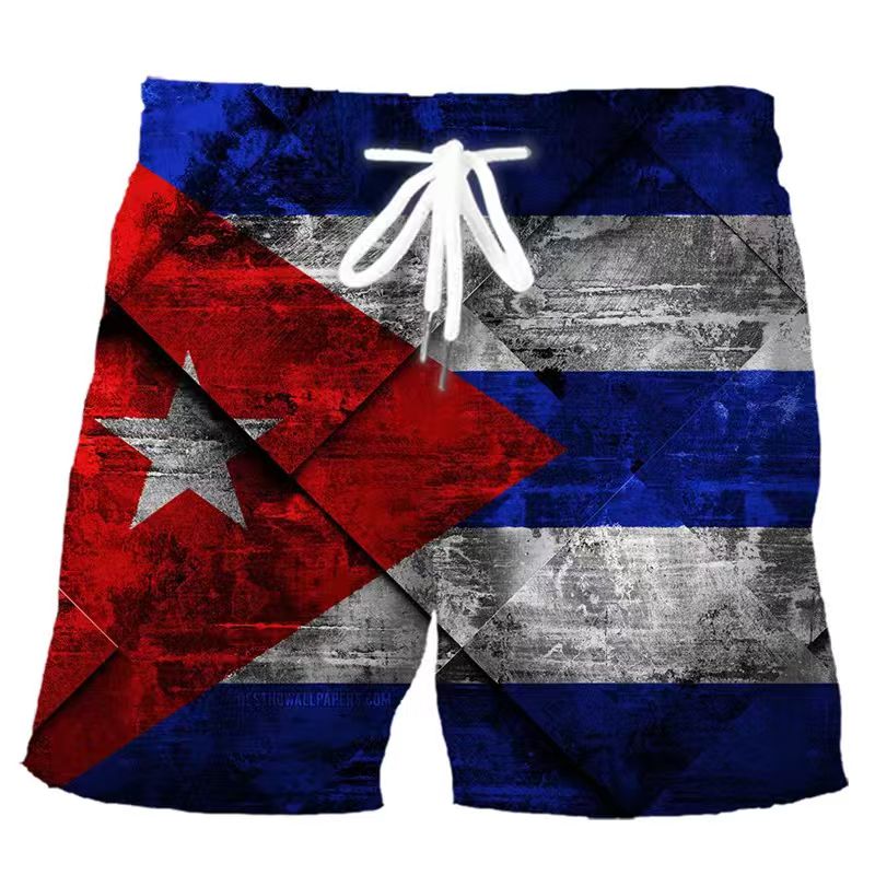 Men's Swimwear Shorts American - 3D Printing Usa reseña y precio