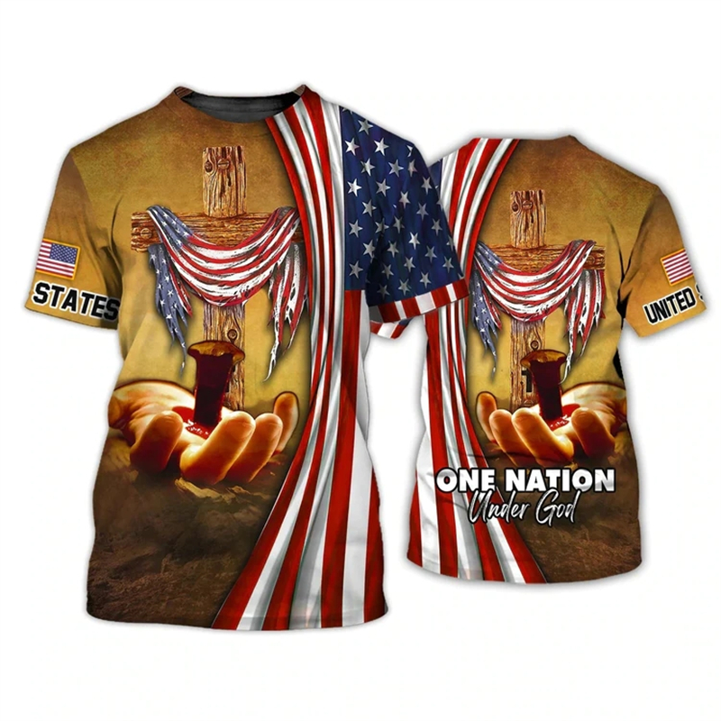 Men Tee Shirt Fashion T-shirt  - 3D Printing Usa reseña y precio