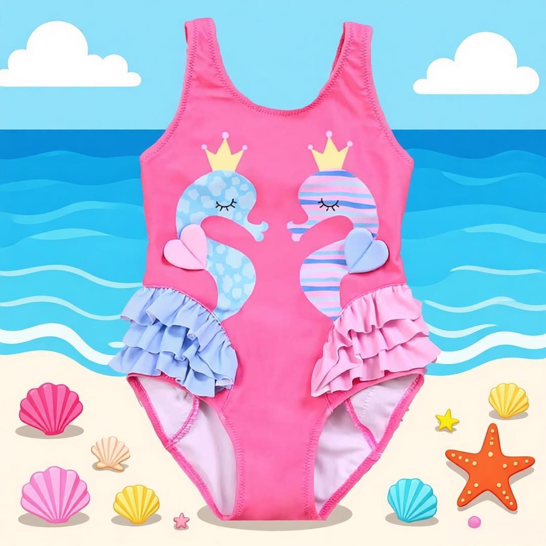 Trendy Girls Seahorse Swimsuit - 3D Printing Drawing reseña y precio