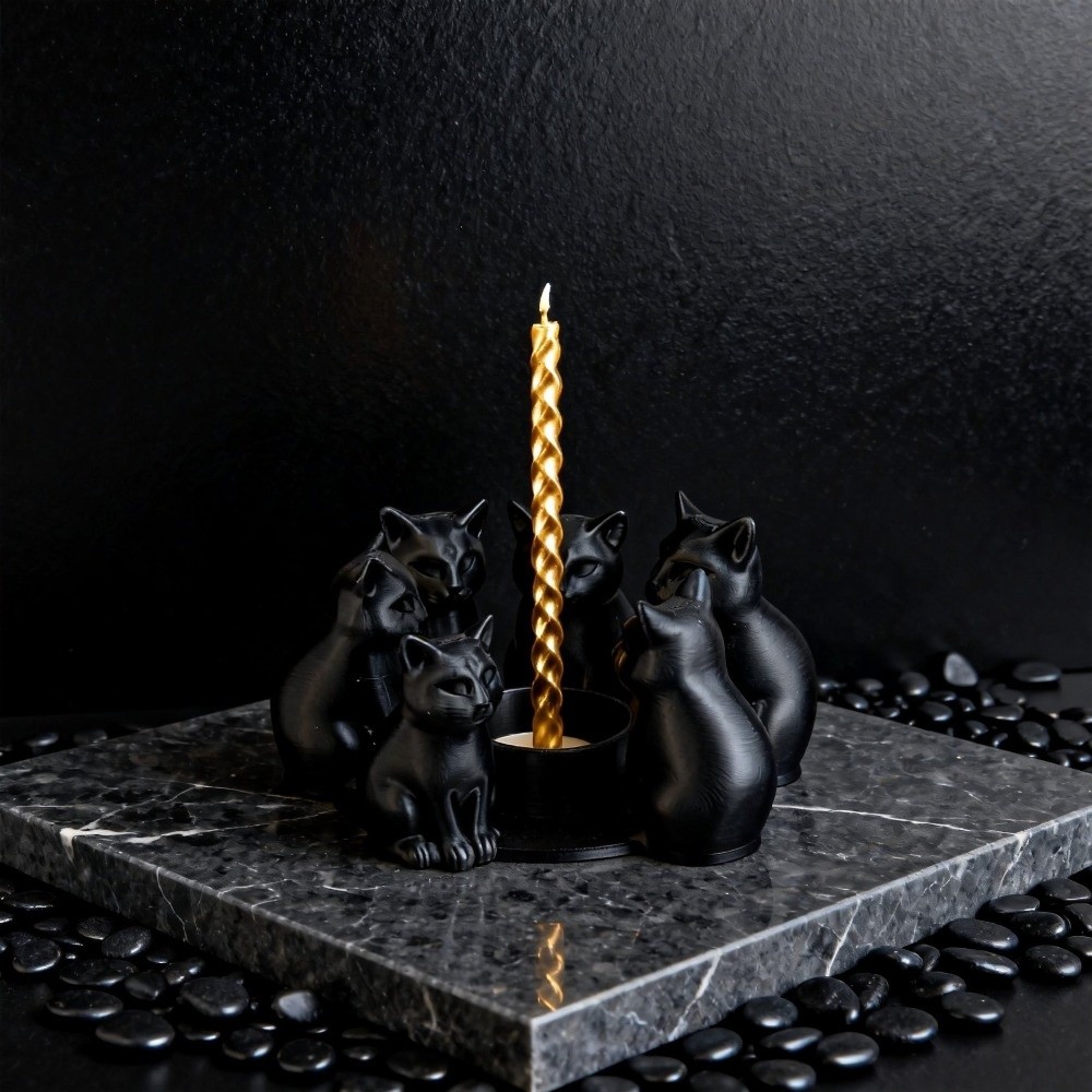 Creative Cartoon Cat Candle Ho - 3D Printing Ring Holder reseña y precio