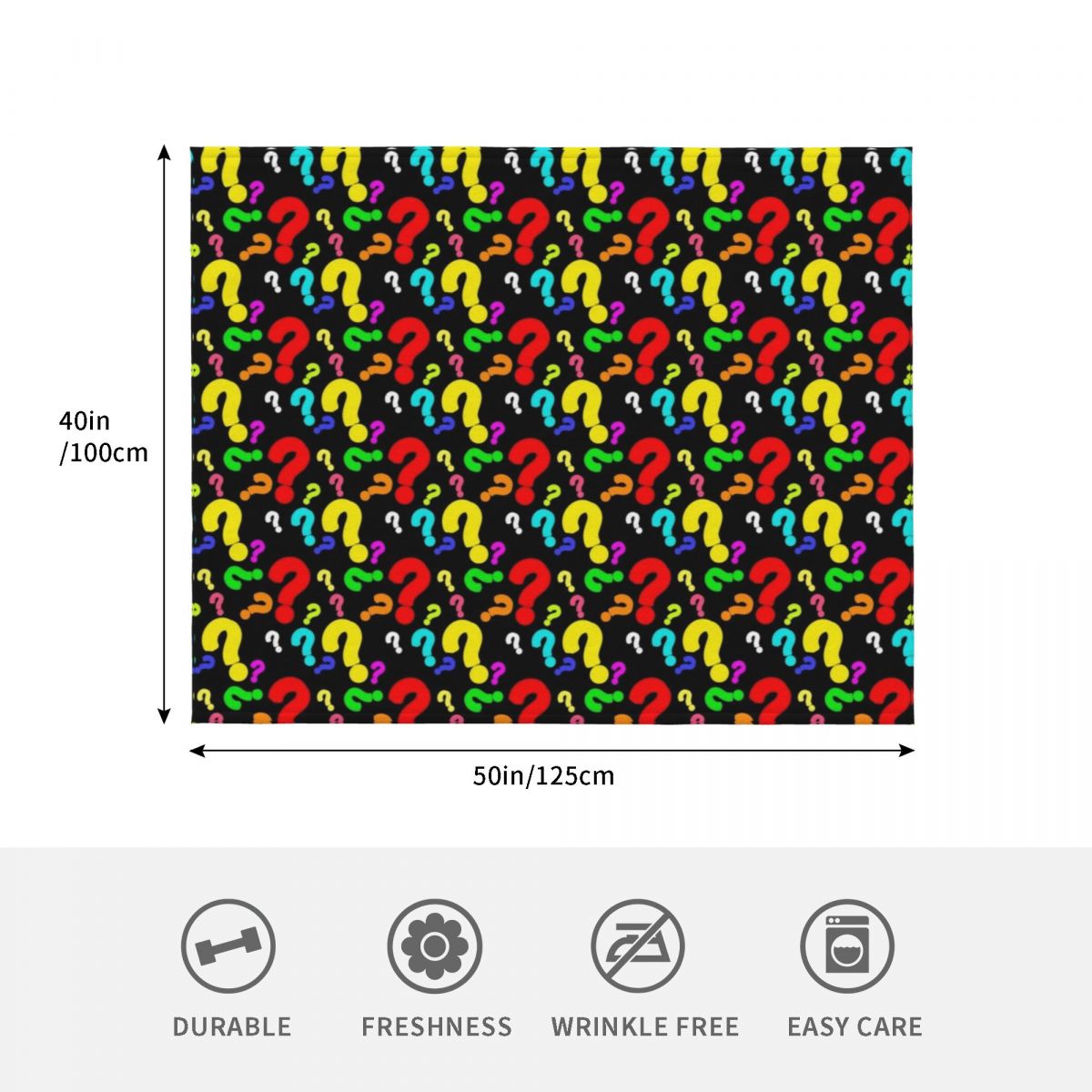 Colorful Question Mark Pattern - 3D Printing Questions reseña y precio