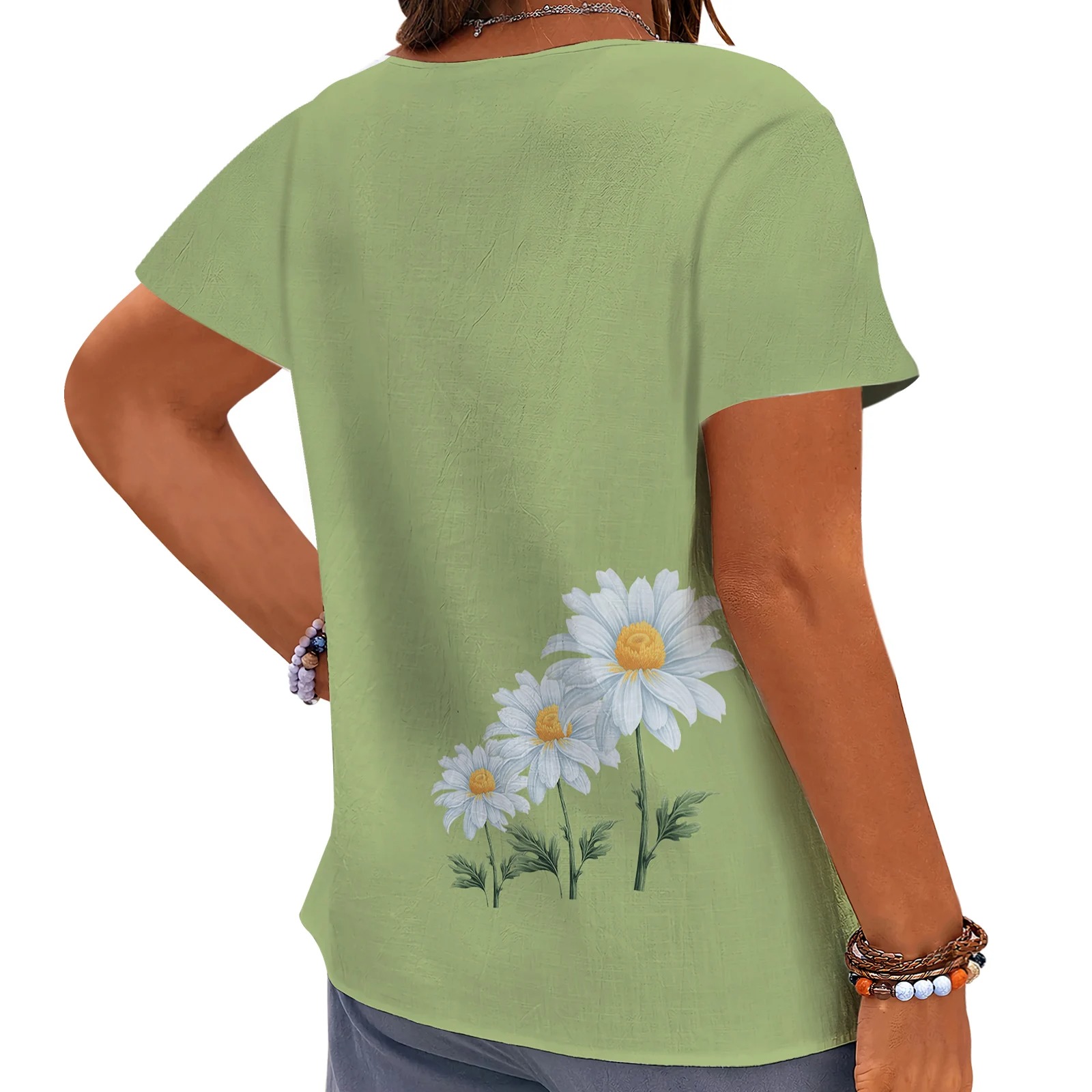 CLOOCL Daisy Floral Women T-sh - 3D Printing Drawing reseña y precio