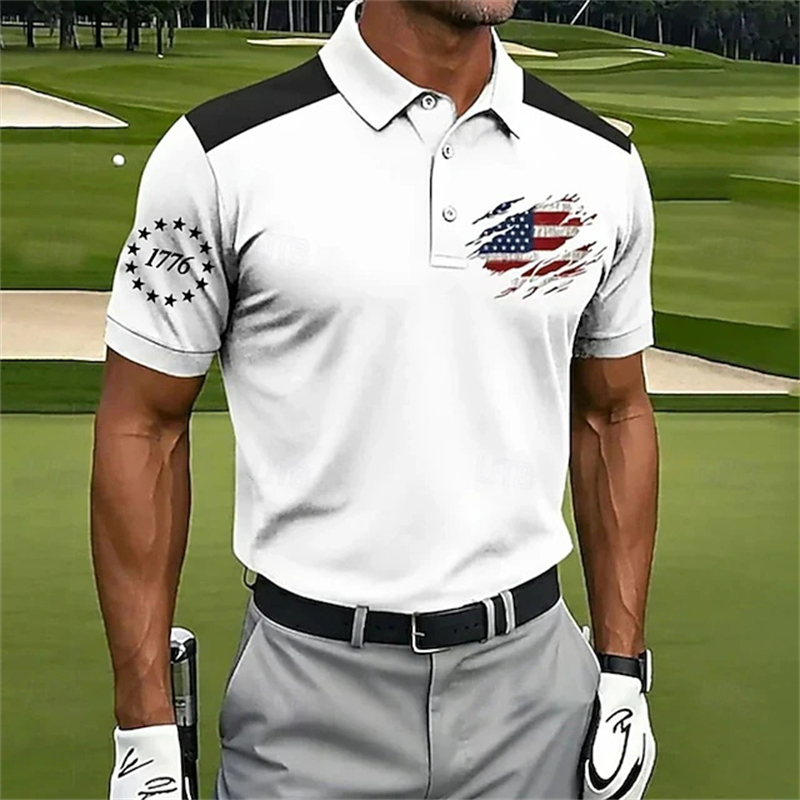 New USA American Flag Polo Shi - 3D Printing Usa reseña y precio