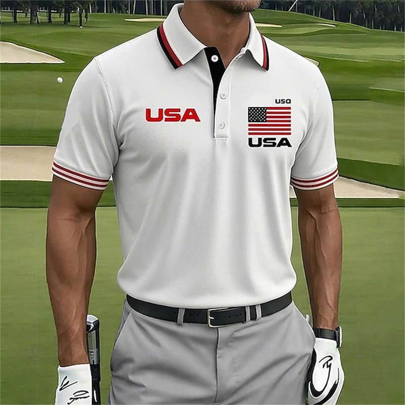 New USA American Flag Polo Shi - 3D Printing Usa reseña y precio