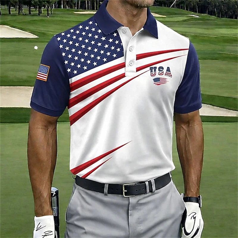 New USA American Flag Polo Shi - 3D Printing Usa reseña y precio