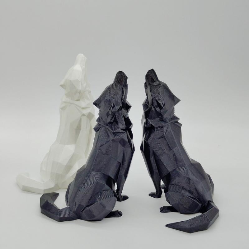 Modern Abstract Geometric Wolf - 3D Printing Use reseña y precio