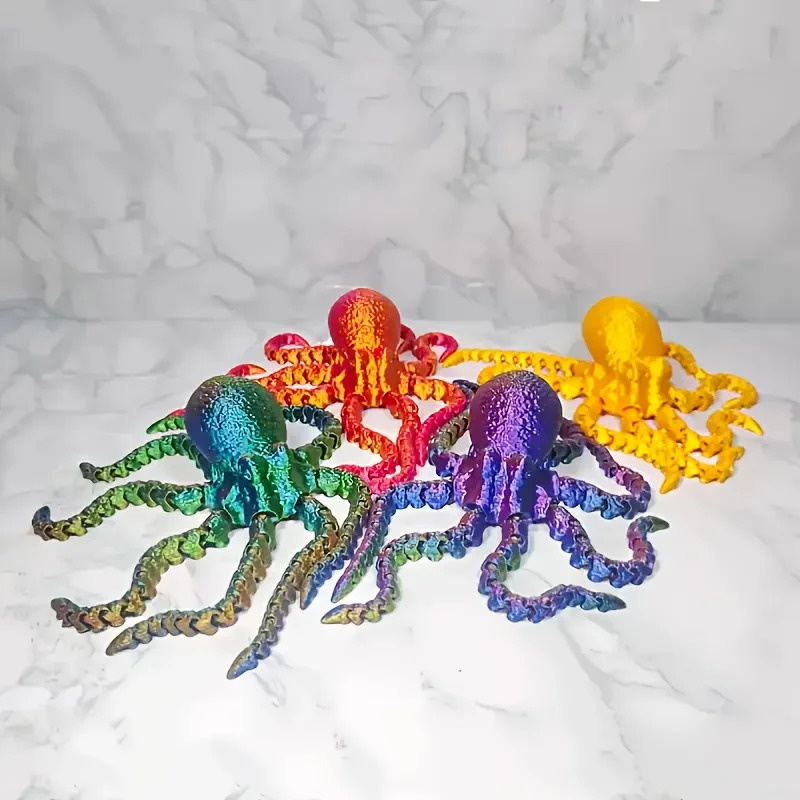 3D Printed Octopus Figurine -  - 3D Printing Drawing reseña y precio