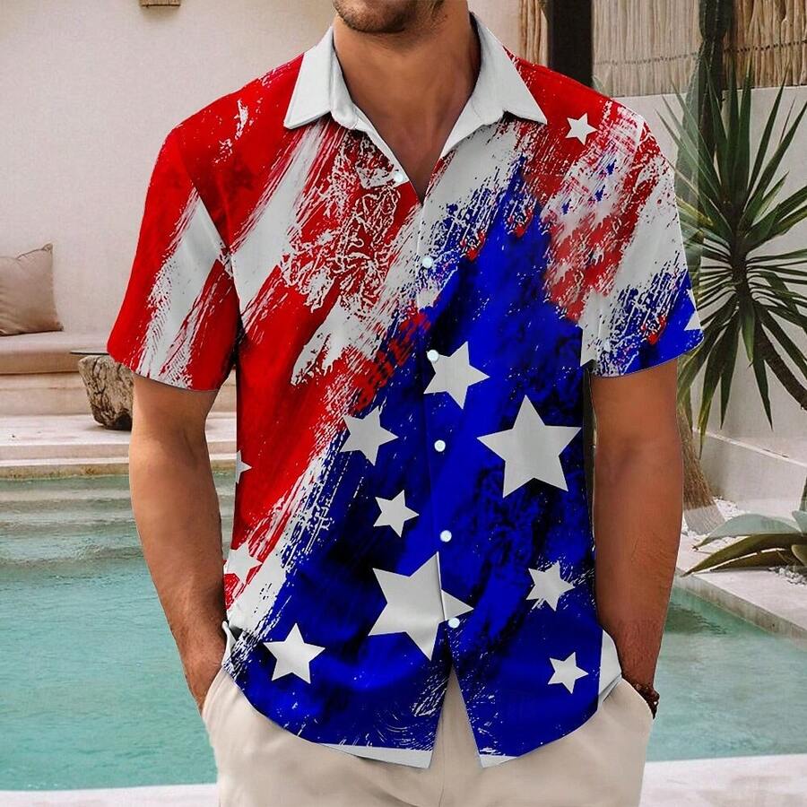 Mens Patriotic USA Flag 3D Pri - 3D Printing Usa reseña y precio