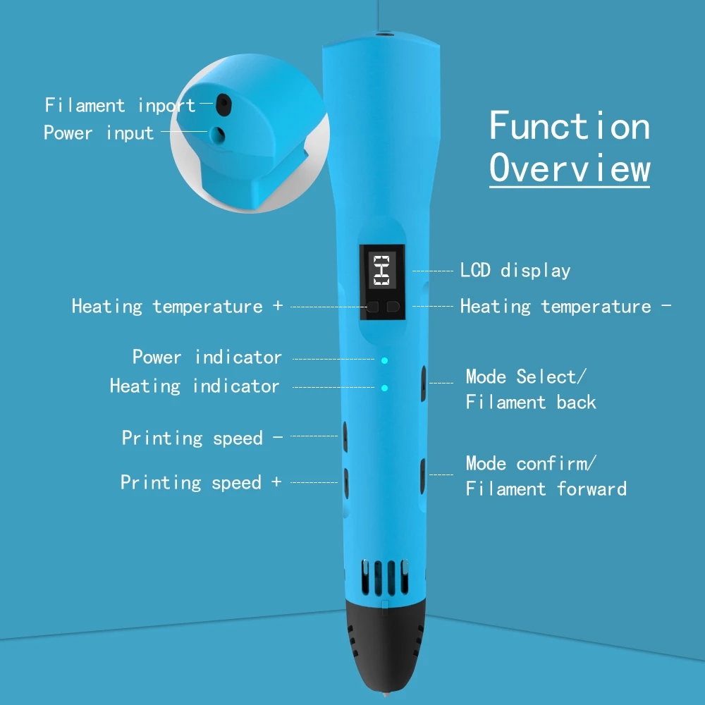 QCREATE 3D Printing Pen 1.75mm - 3D Printing Pen For Kids reseña y precio
