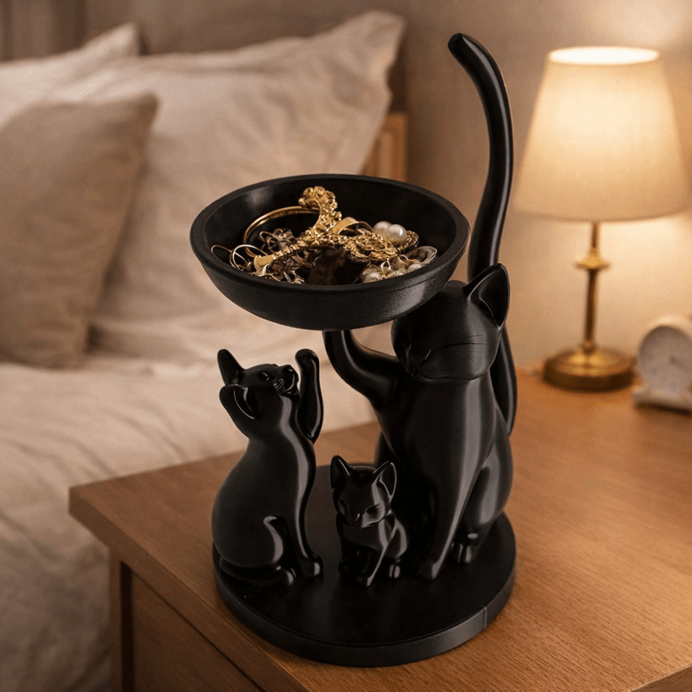Cartoon Cat Jewelry Tray Decor - 3D Printing Ring Holder reseña y precio