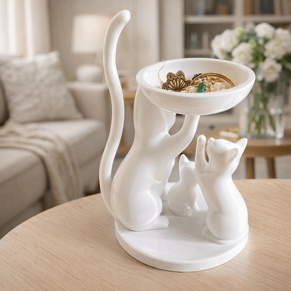 Cartoon Cat Jewelry Tray Decor - 3D Printing Ring Holder reseña y precio
