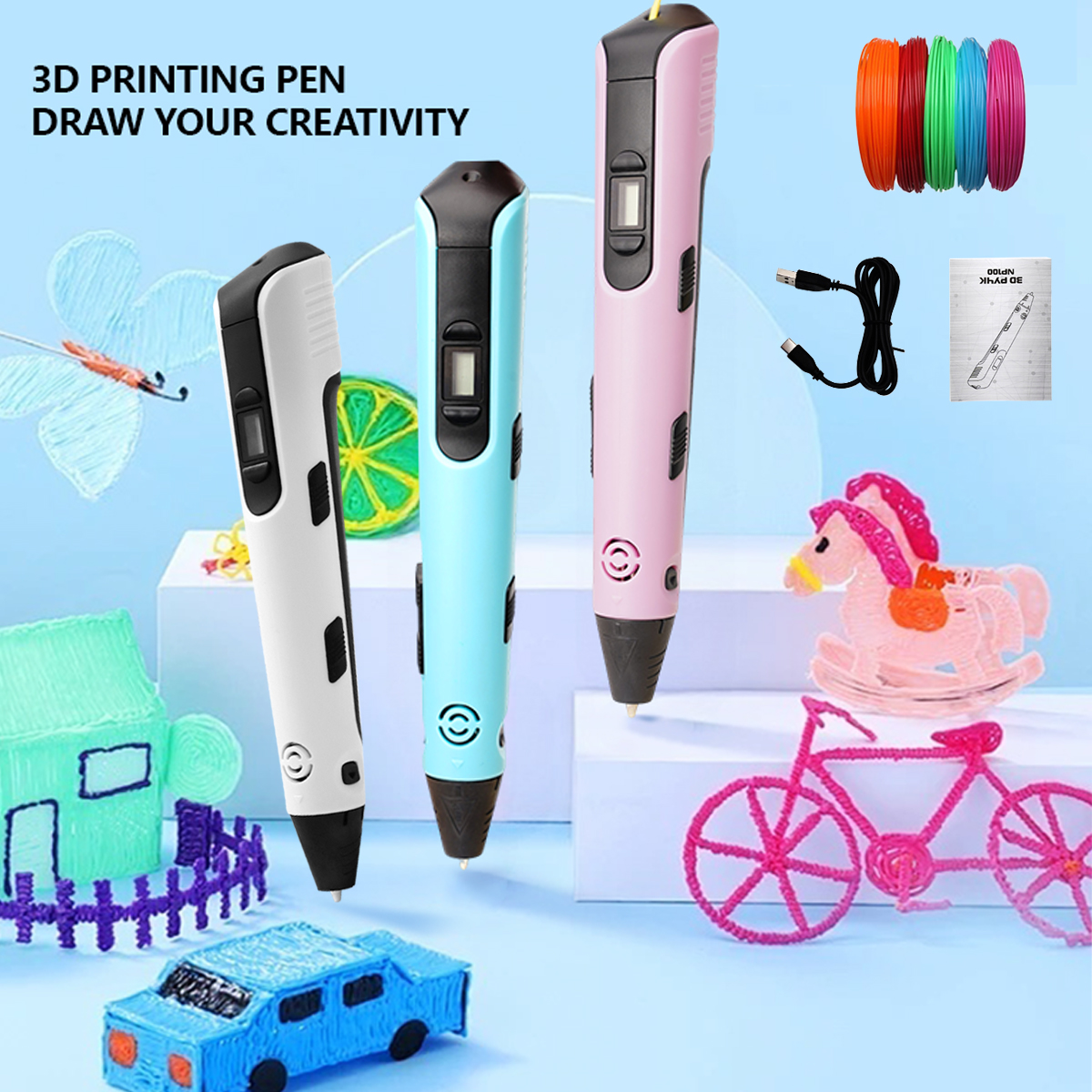 Upgraded 3D Printing Pen 9 Met - 3D Printing Pen For Kids reseña y precio
