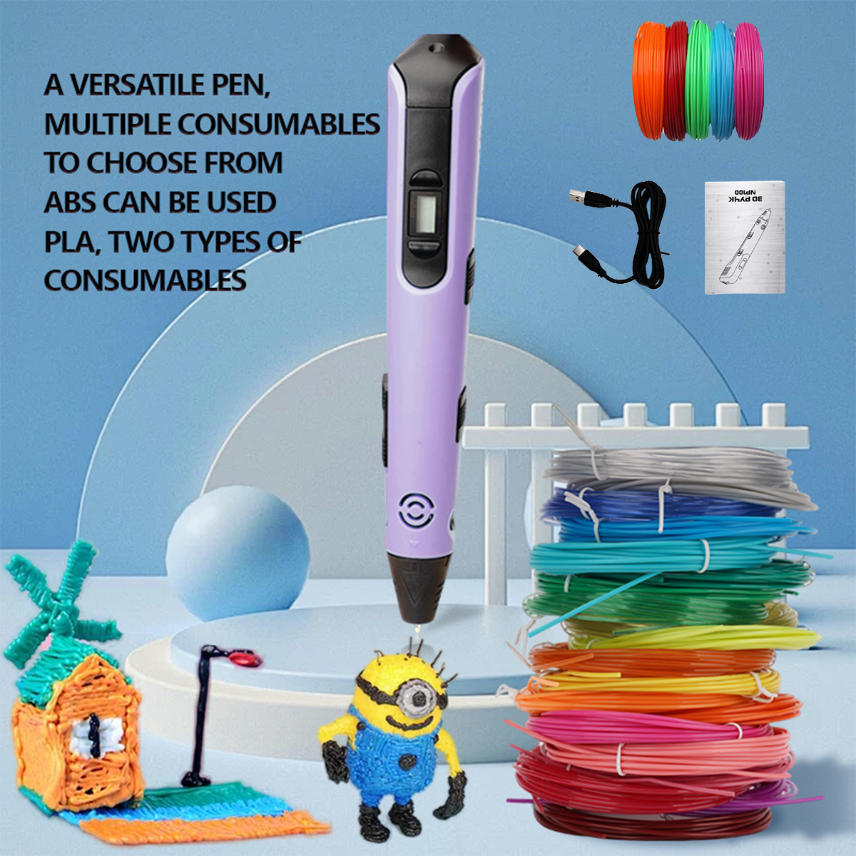 Upgraded 3D Printing Pen 9 Met - 3D Printing Pen For Kids reseña y precio