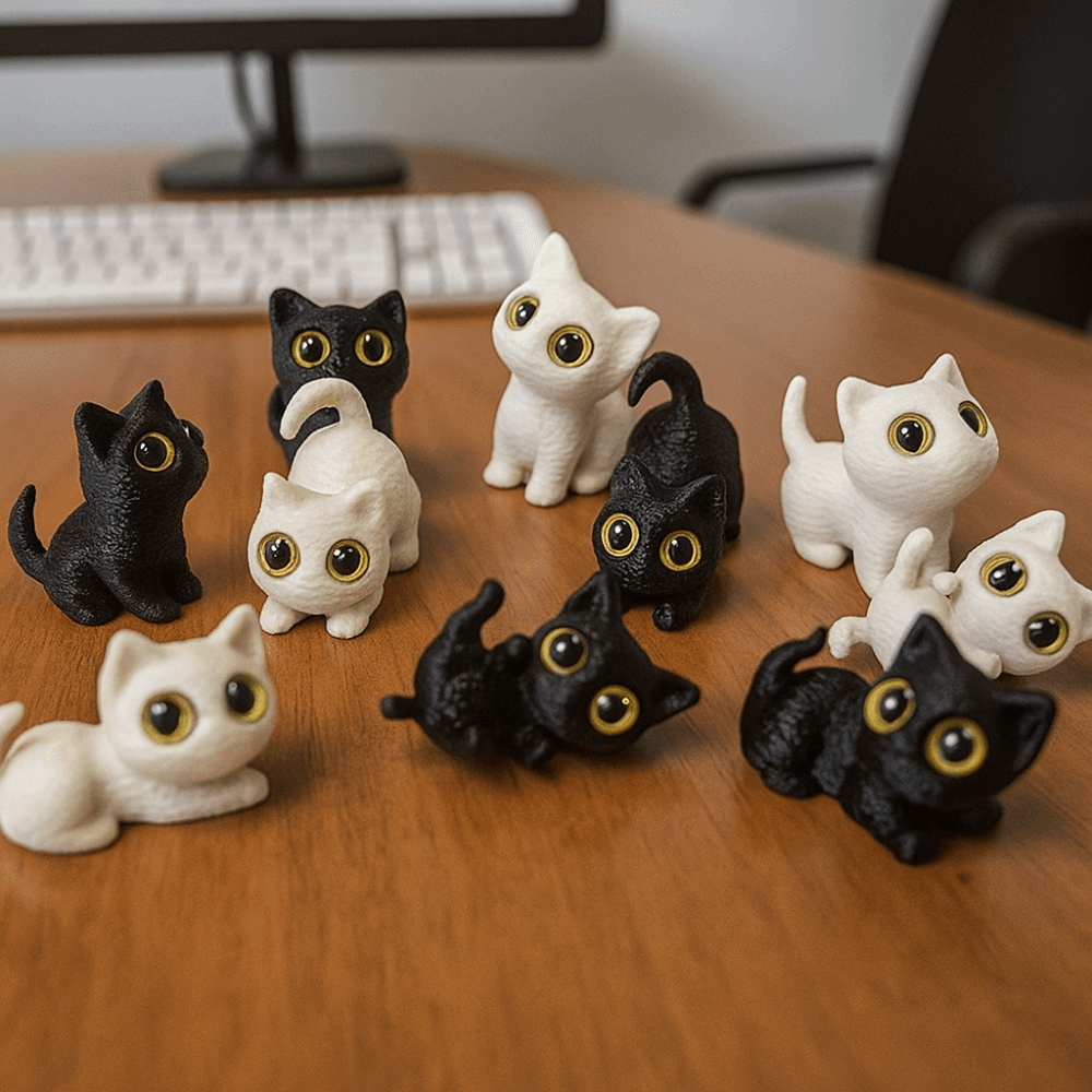 PLA Halloween Cat Anime Figure - 3D Printing Liquid reseña y precio