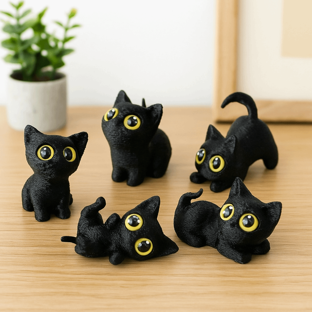 PLA Halloween Cat Anime Figure - 3D Printing Liquid reseña y precio