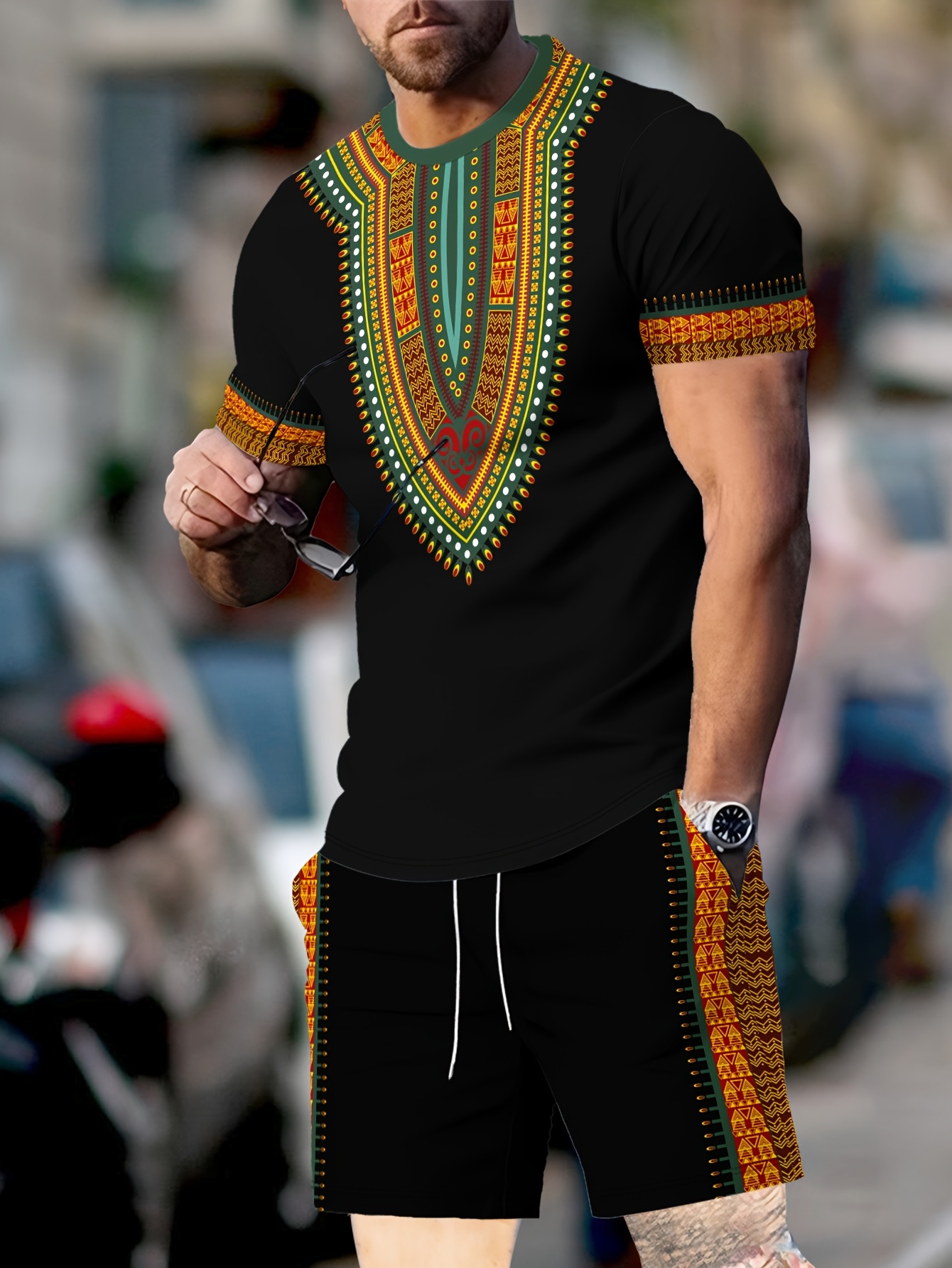 New Men's Suits African Dashik - 3D Printing Kpop reseña y precio