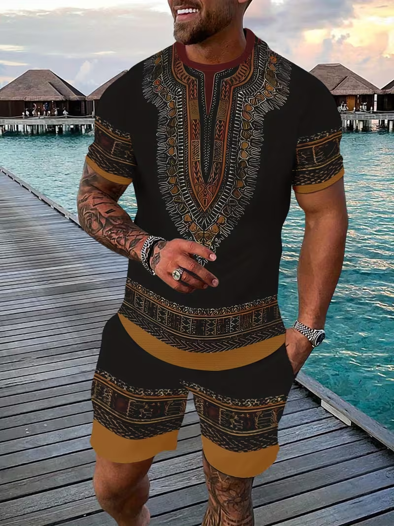 New Men's Suits African Dashik - 3D Printing Kpop reseña y precio