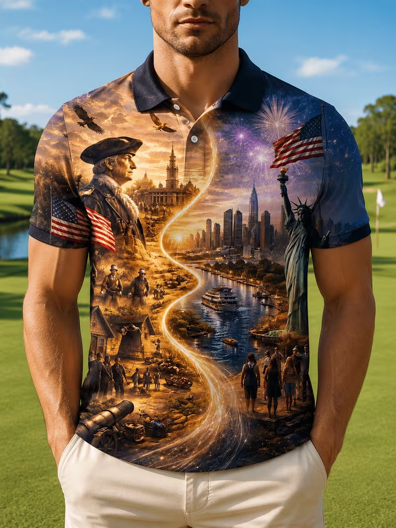 American Revolution Polo Shirt - 3D Printing Usa reseña y precio