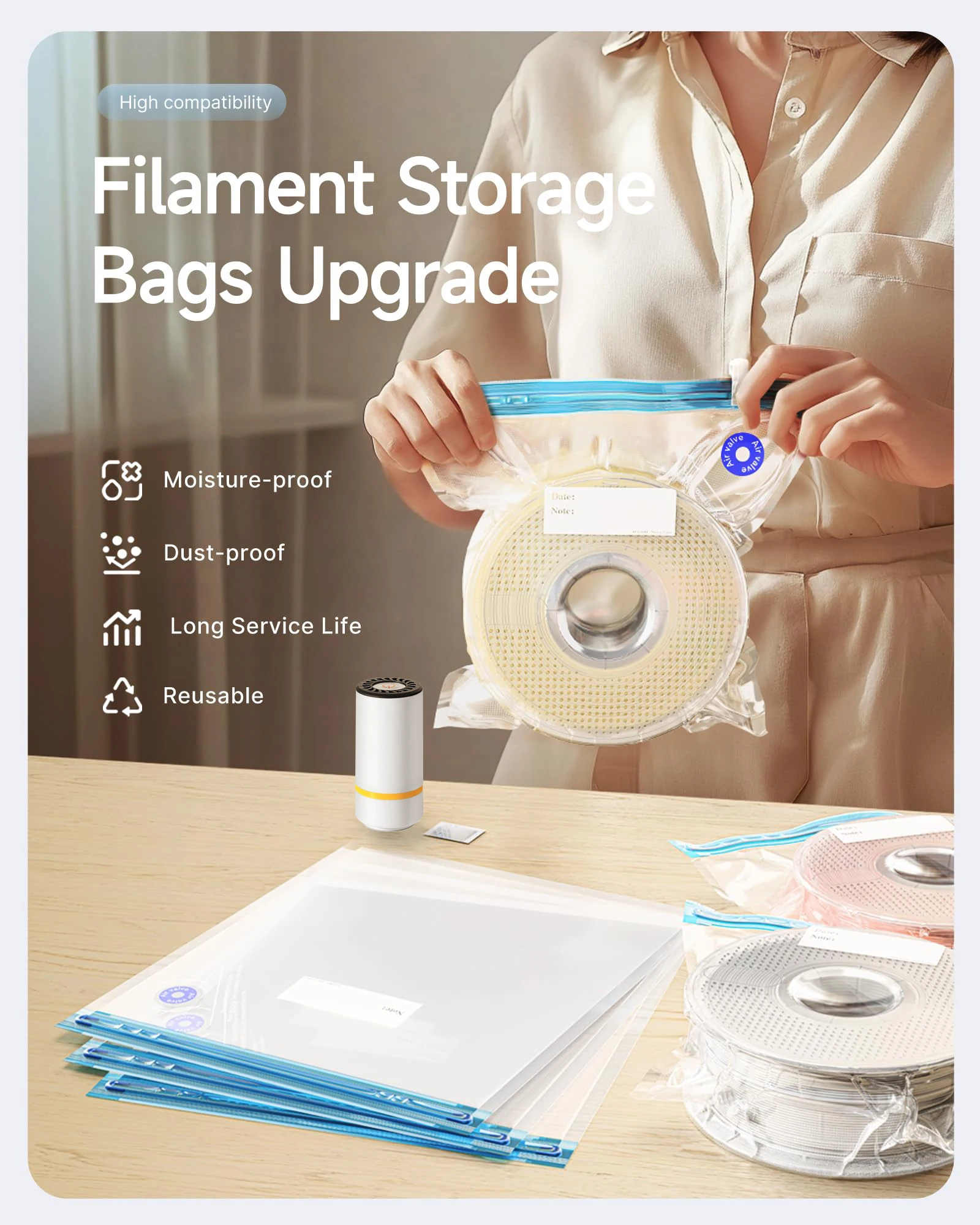 3D Printer Filament Vacuum Bag - 3D Printing Industry reseña y precio