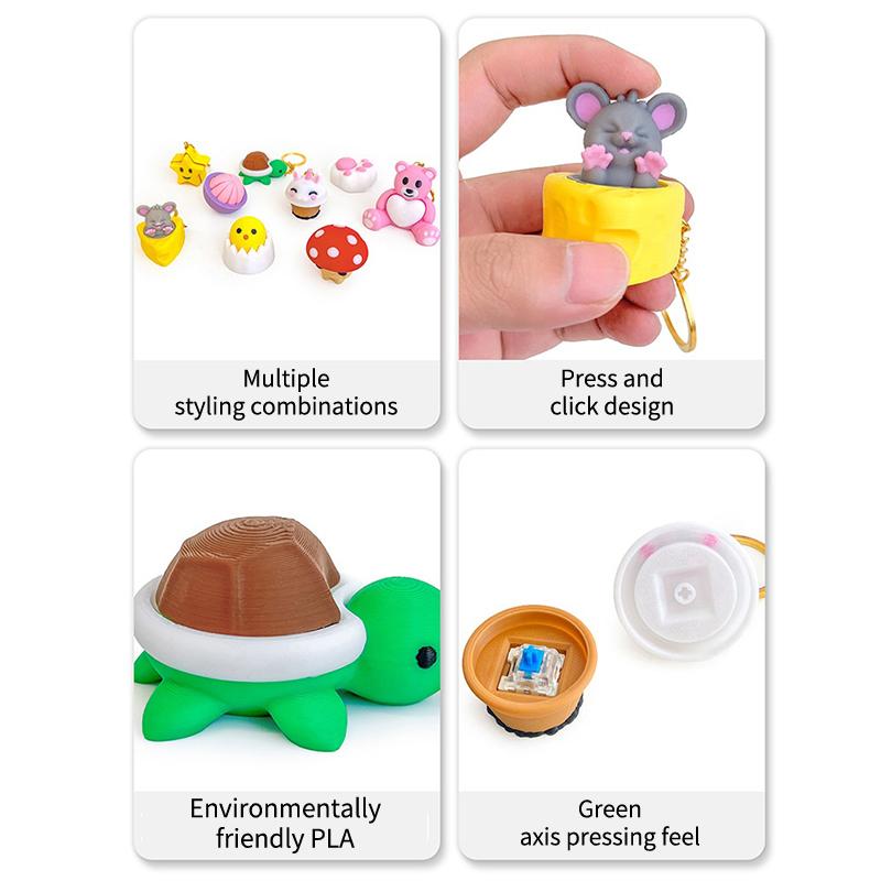 »Mushroom Turtle Keycap Press  - 3D Printing Use reseña y precio