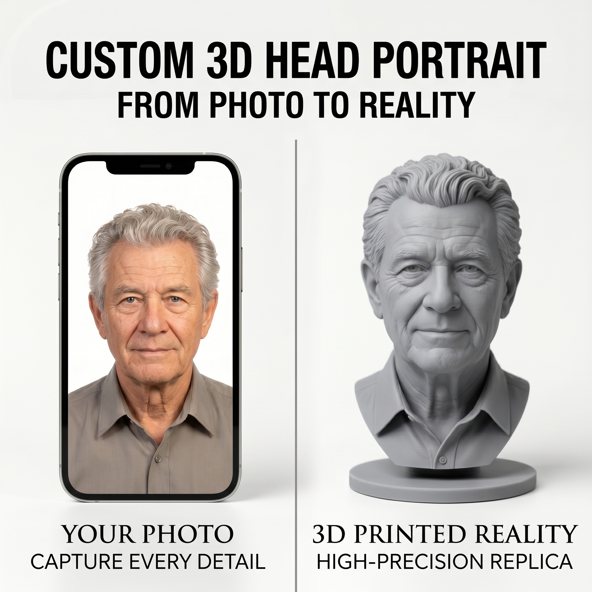 Custom 3D Bust Figurine, Perso - 3D Printing Liquid reseña y precio