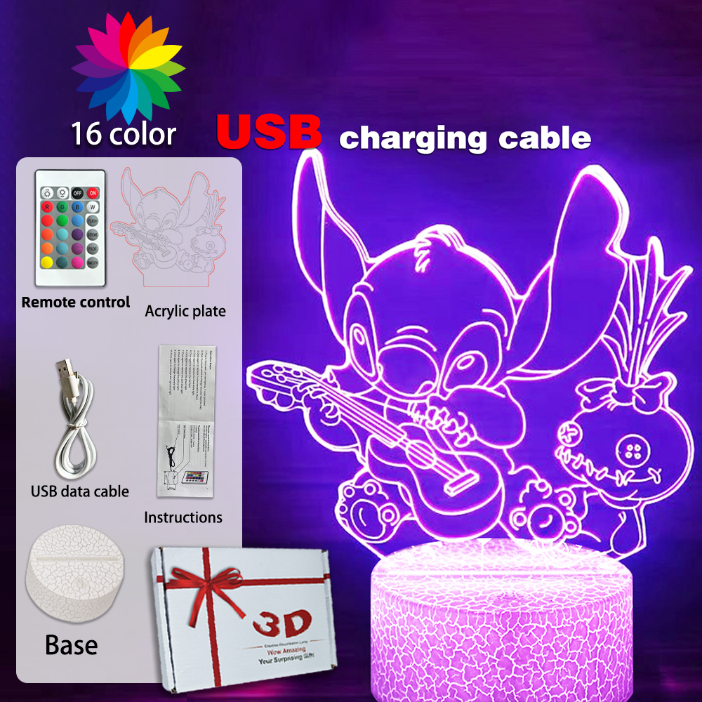 LED Night Light Illusion Stitc - 3D Printing Lamp reseña y precio