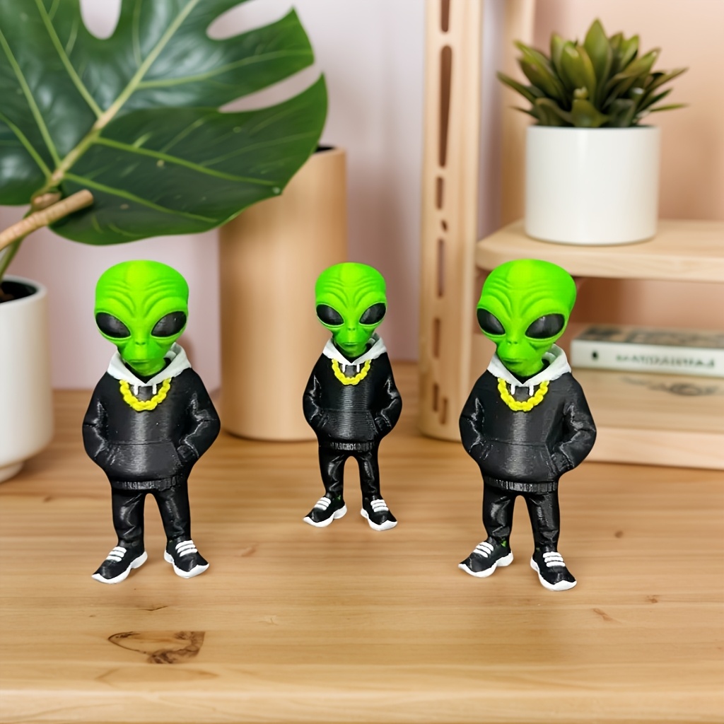1 Piece Green Alien Figure wit - 3D Printing Drawing reseña y precio
