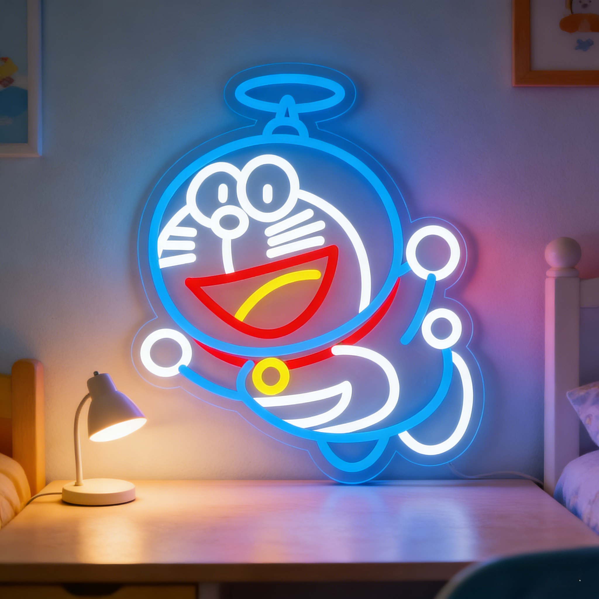 Doraemon Neon Sign LED USB Dim - 3D Printing Lamp reseña y precio