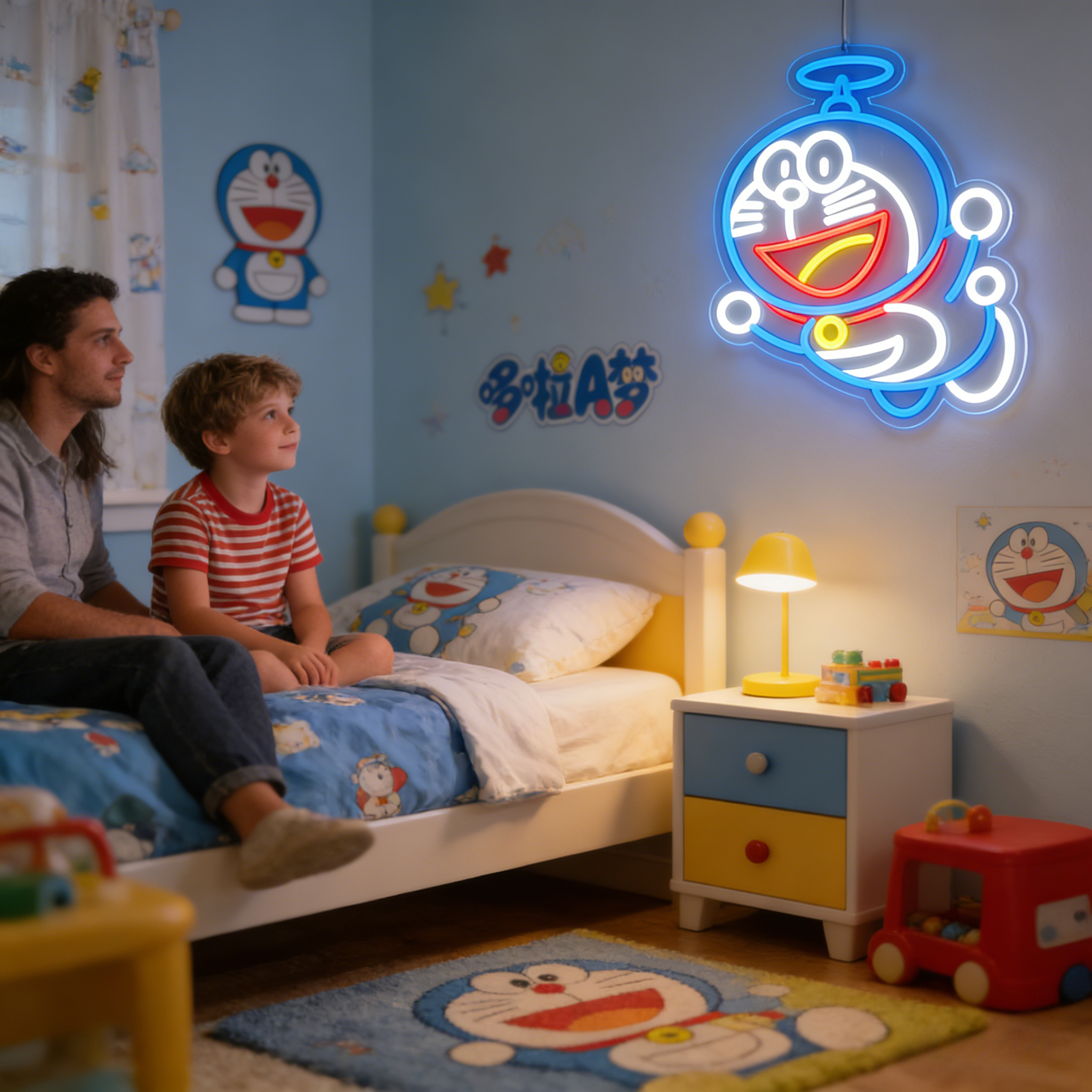 Doraemon Neon Sign LED USB Dim - 3D Printing Lamp reseña y precio